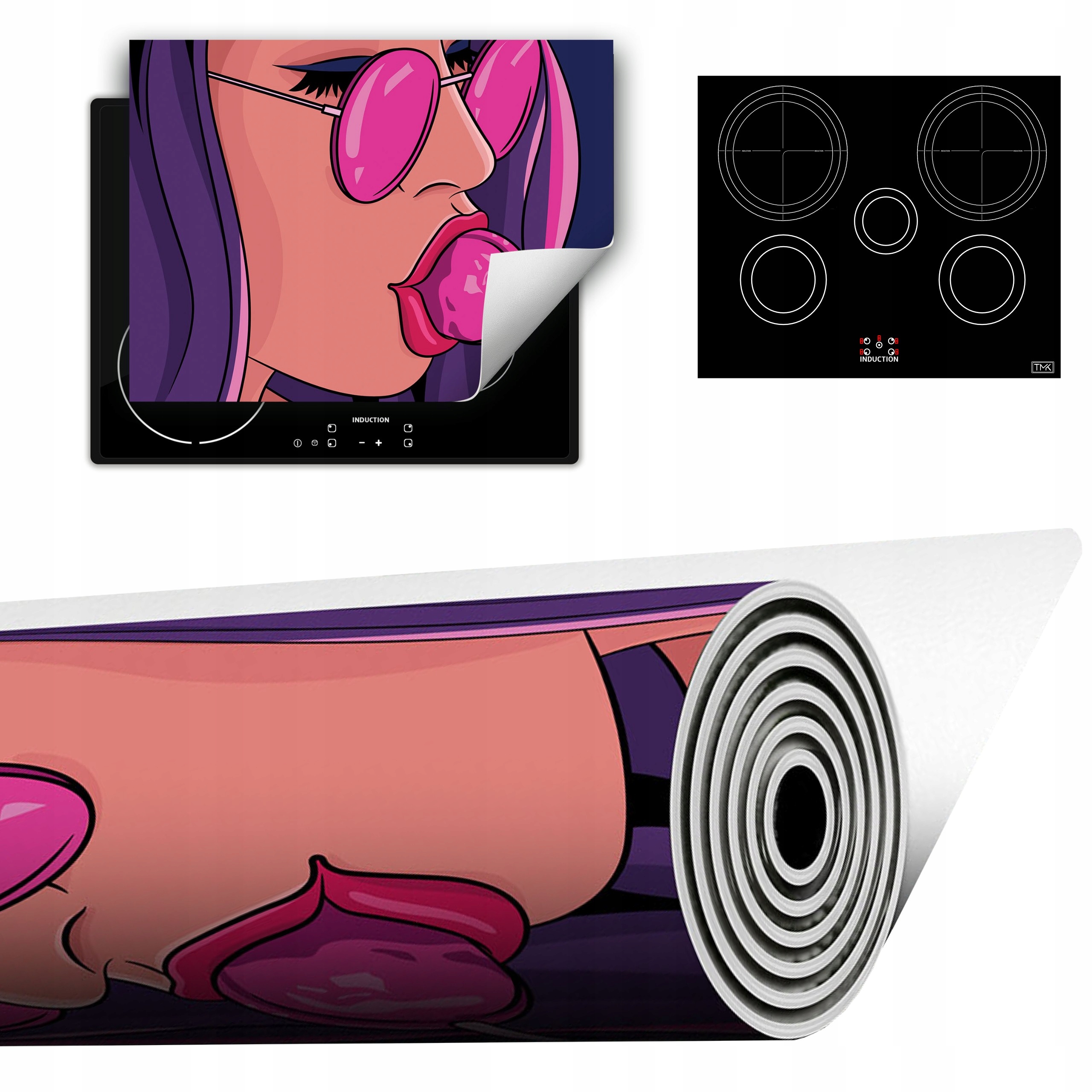 Vinylová Podložka Do Kuchyně Více Místa 70x52 pop art. Žena