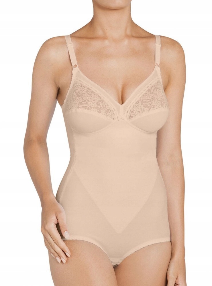 Triumph Dámské Zeštíhlující Body Béžové S Krajkou 85B J_e