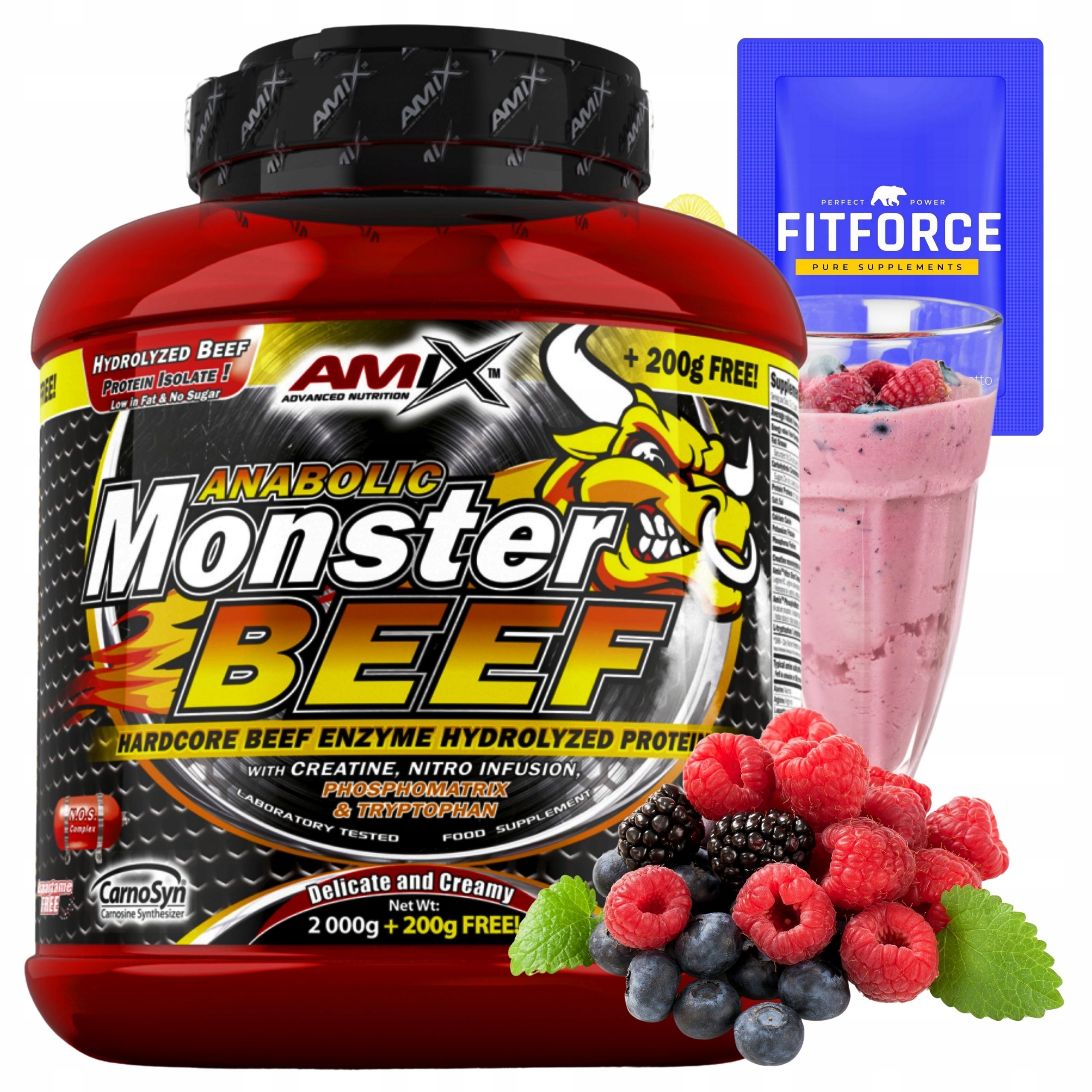 Amix Anabolic Monster Beef Protein 90% Hovězí protein Hydrolyzát Wph 2.2 kg