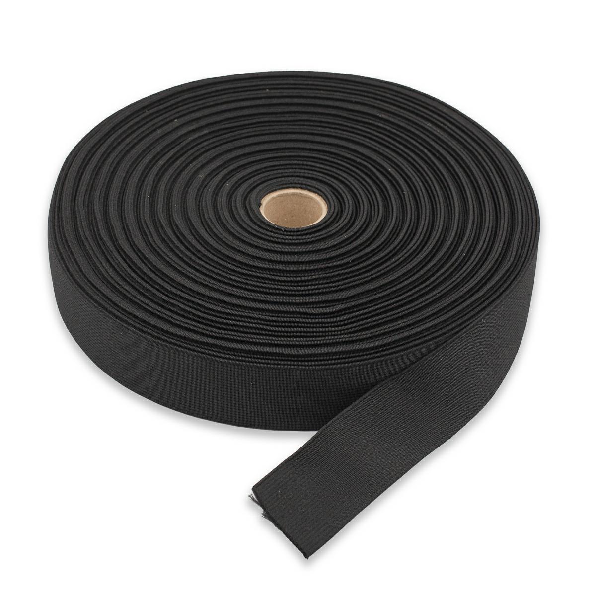 Guma tkaná 35mm/25mb černá P7001