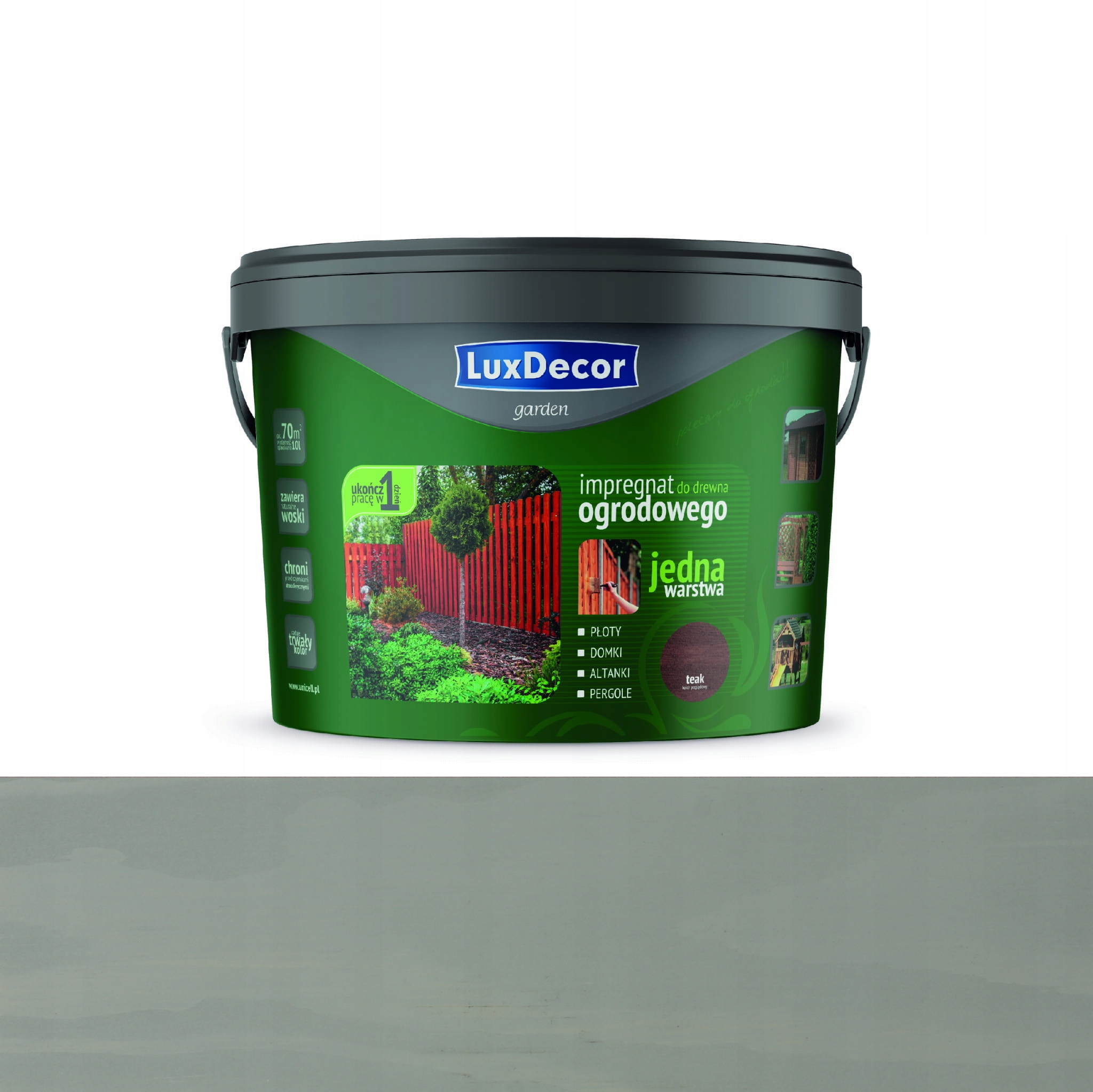Luxdecor Zahradní Impregnace Na Zahradní Dřevo 9 L, Šedá, Jedna Vrstva