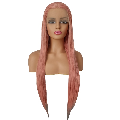 Paruka Lace Front růžová čepička Bonus