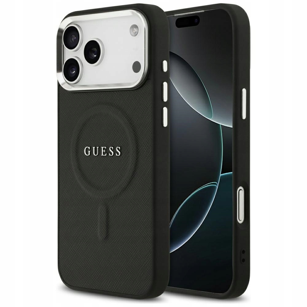 Pouzdro Guess Classic Logo MagSafe pro iPhone 17 Pro Max, černé