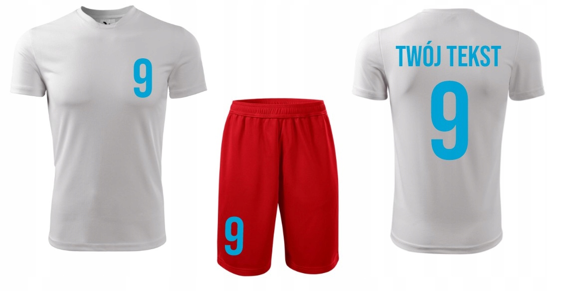 

Strój Piłkarski Z Własnym Nadrukiem Napisem (XL)