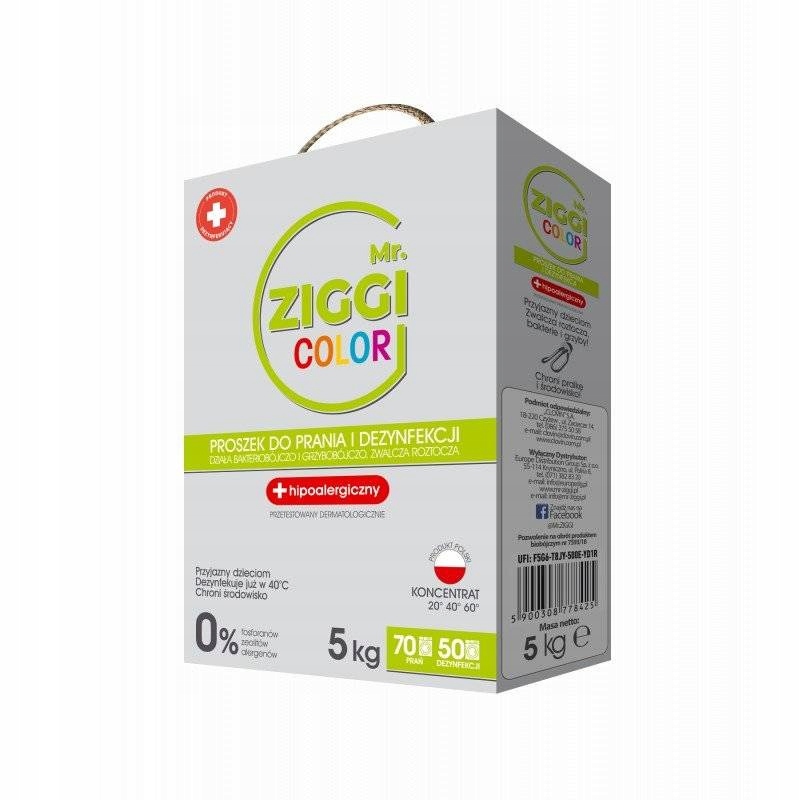 Levně Mr. Ziggi Color Hypoalergenní Prací Prášek 70 Praní