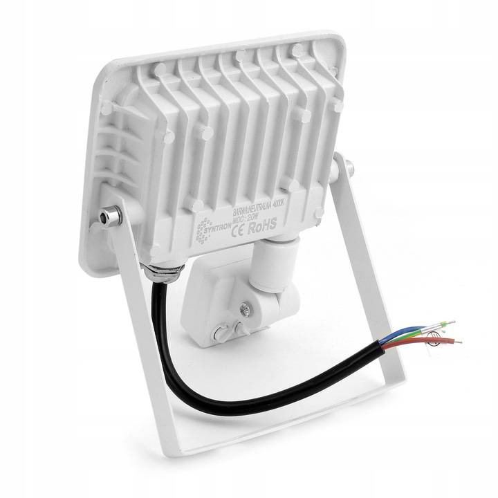 NAŚWIETLACZ HALOGEN Z CZUJNIKIEM RUCHU biały 20W Kod producenta 5903678820220