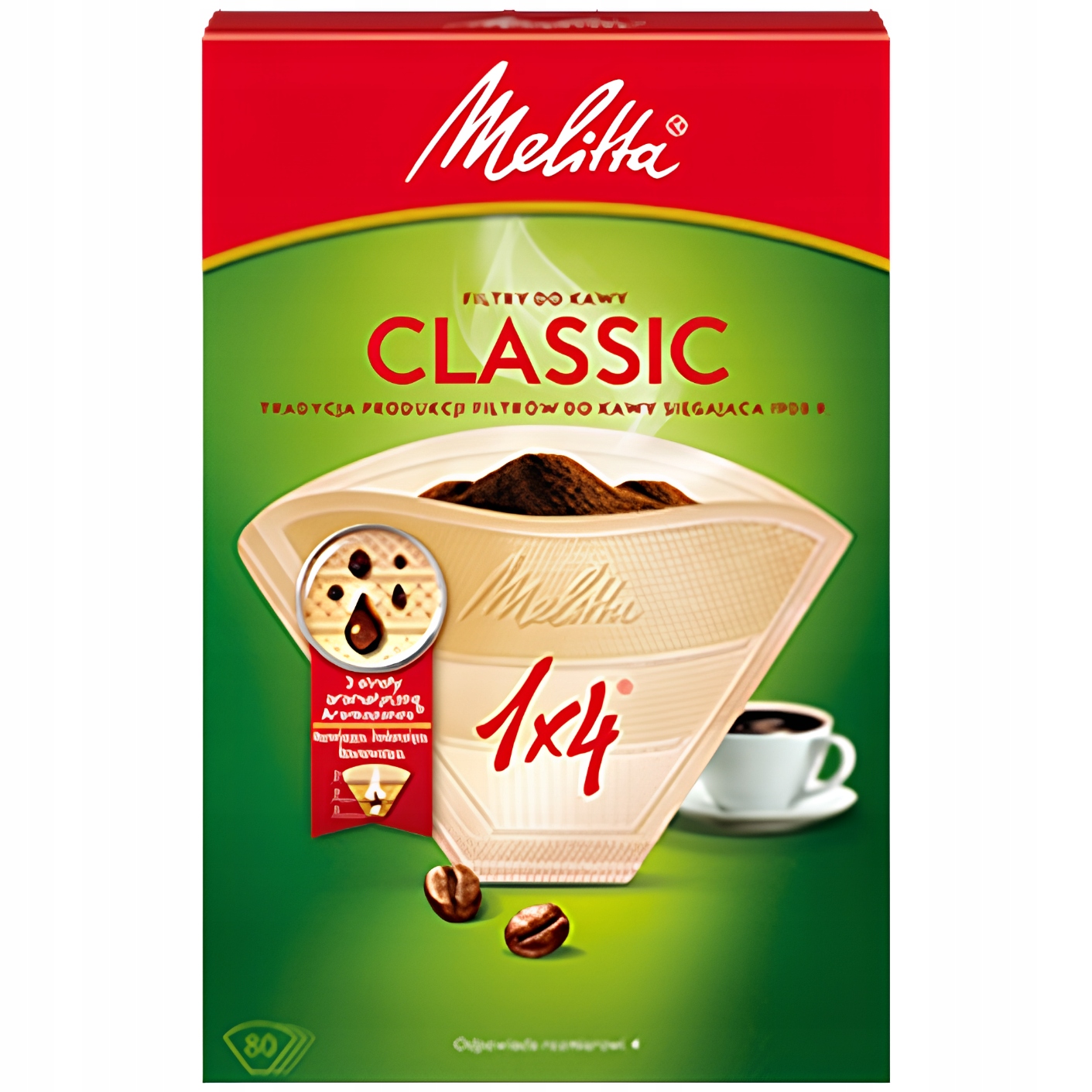 

Papierowe filtry do kawy Melitta 80szt Classic 1x4