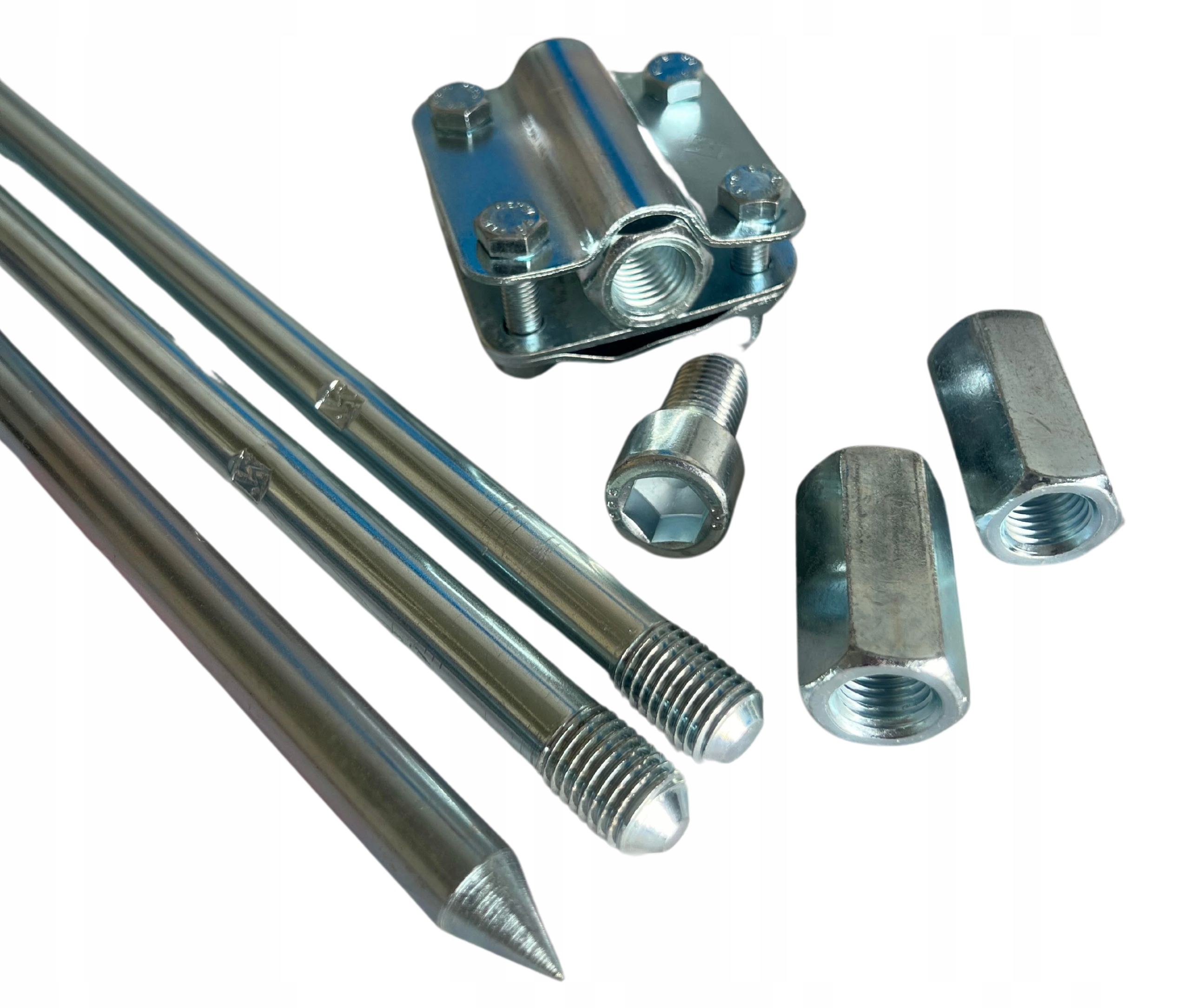 UZIOM ODGROMOWY KOMPLET 4,5MB (3x1,5m) M16 + ZŁĄCZE STAL OCYNK + POBIJAK