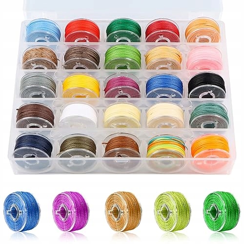 Bavlněný Voskovaný Barevný Provázek Na Šperky Typu Diy, Sada 25 Rolí