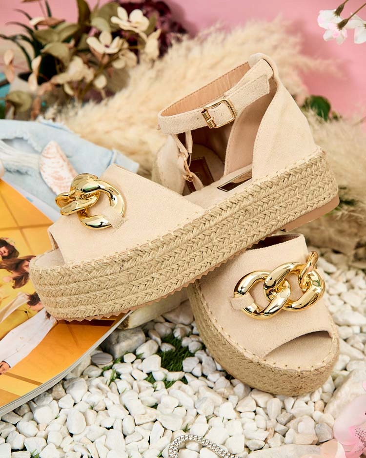 BEŻOWE ESPADRYLE DAMSKIE AMOSSE 40 Rozmiar 40