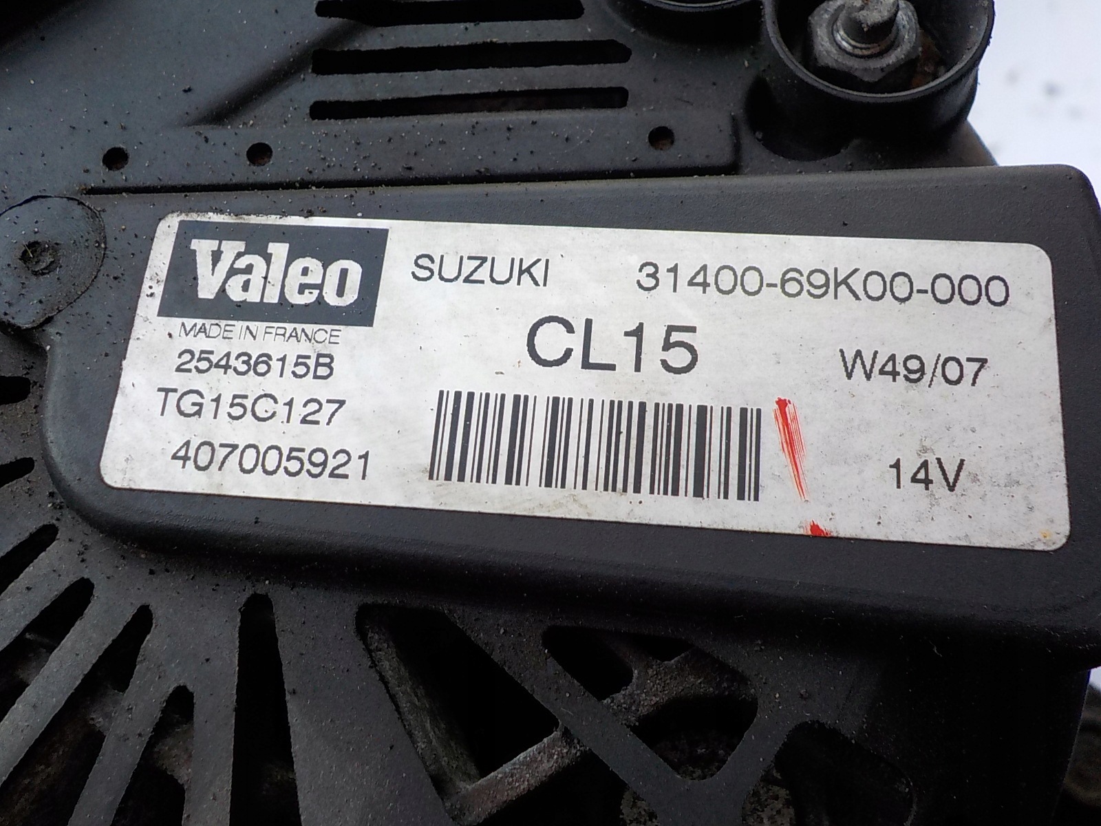 SUZUKI SX4 1.6 DDIS ORG ALTERNATOR 31400-69K00-000