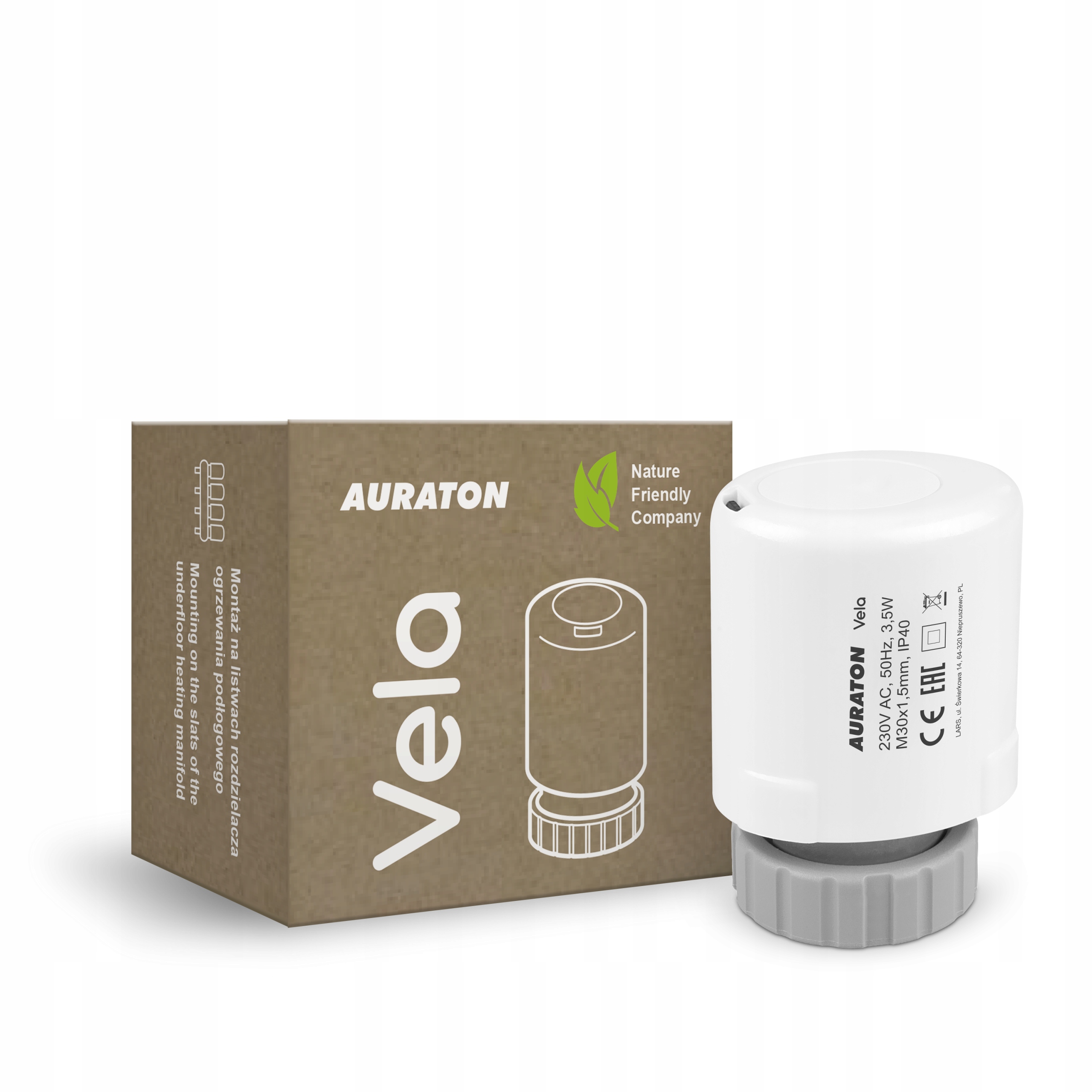 SIŁOWNIK TERMICZNY DO OGRZEWANIA PODŁOGOWEGO 230 V AURATON VELA M30X1,5