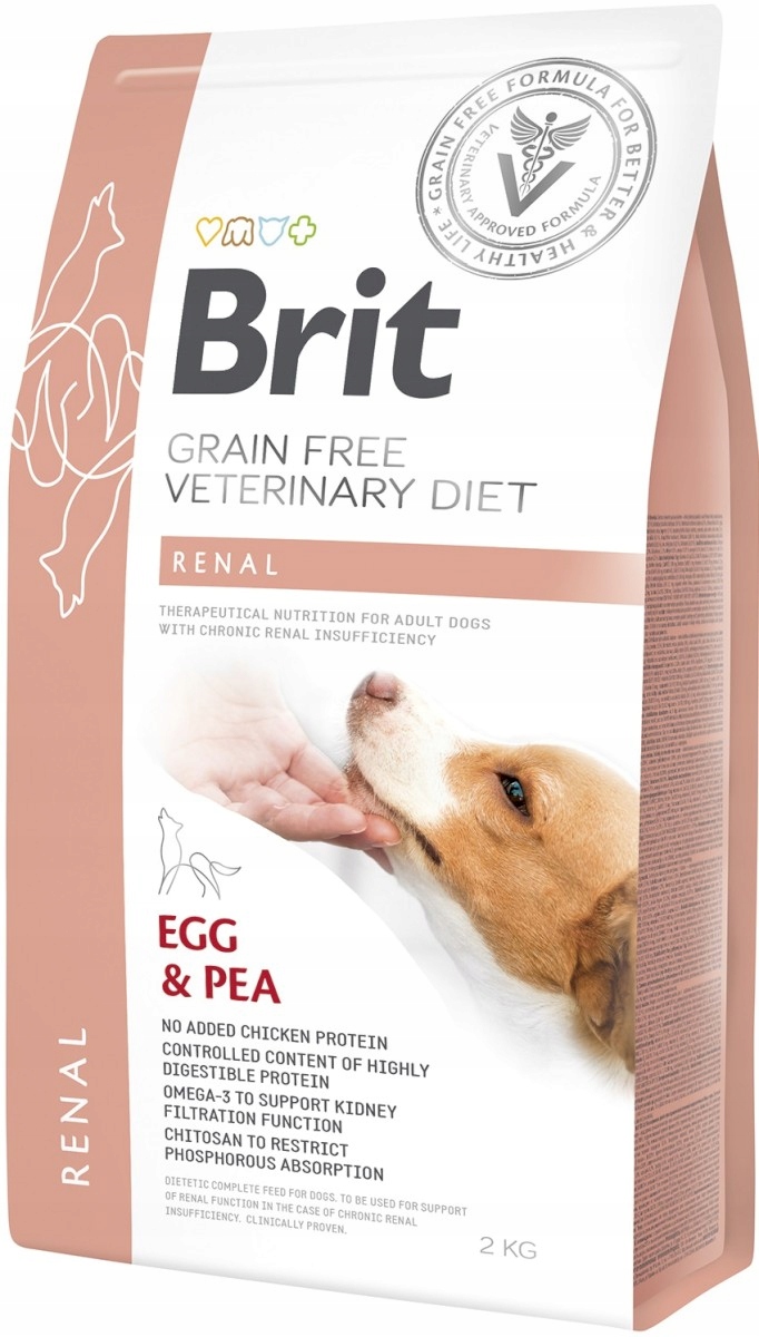 Levně Brit veterinary Brit Grain Free Veterinary Diets Dog Renal Vajíčko s hráškem