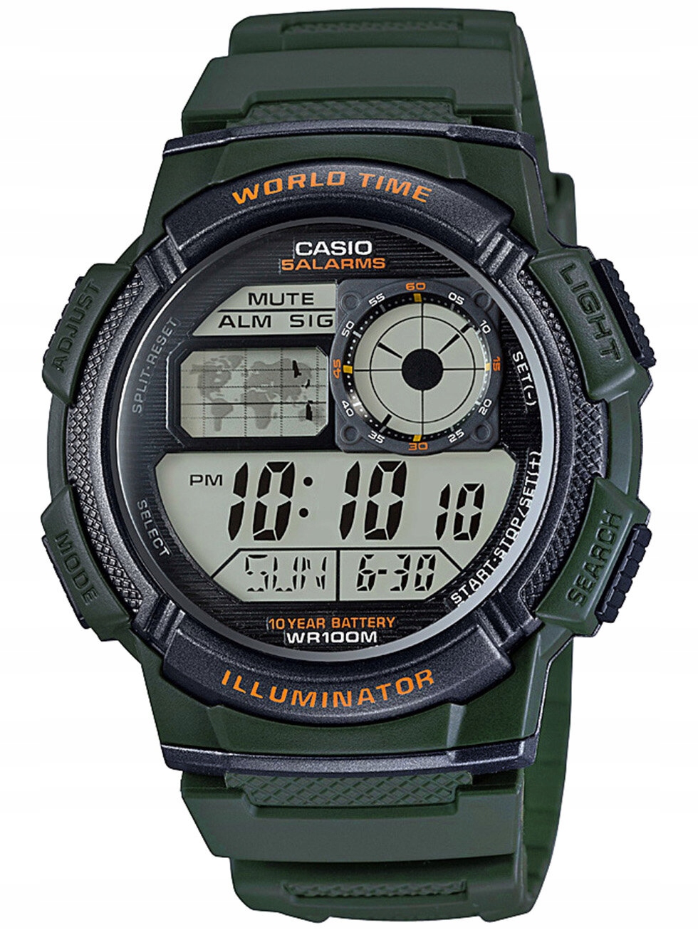 Pánské Hodinky Casio AE-1000W 3AVDF (zd073b) Světový Čas Krabička Gravírování