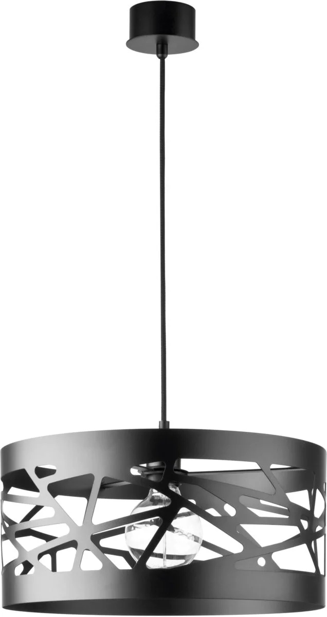 Dekorativní závěsná lampa, moderní designová, černá, kulatá, 39 cm Sigma