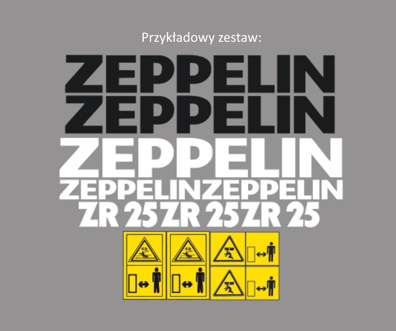 Samolepky s lepením Zeppelin Zr 15 20 25 35 45 55