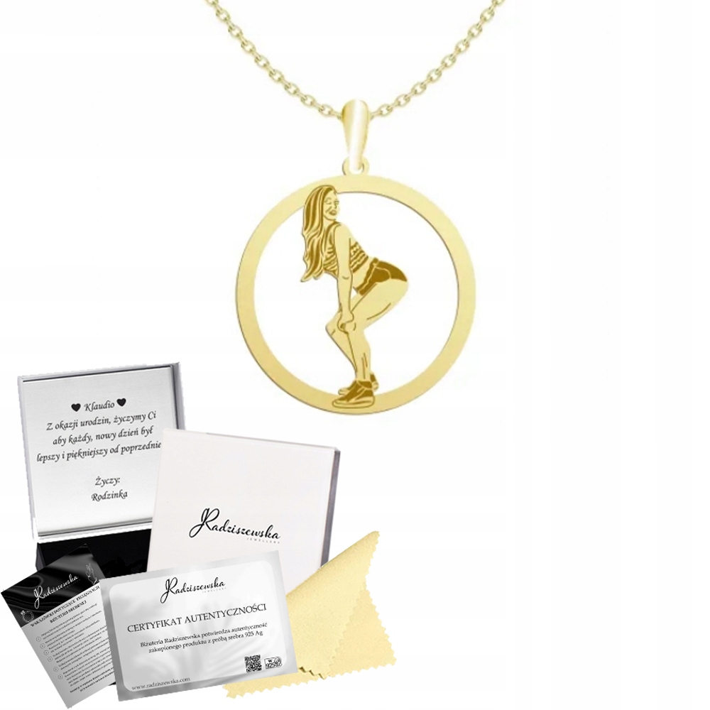 Zlatý Náhrdelník Twerk Twerking Řetízek Stříbro 925 Dárek Gravírování Bonus