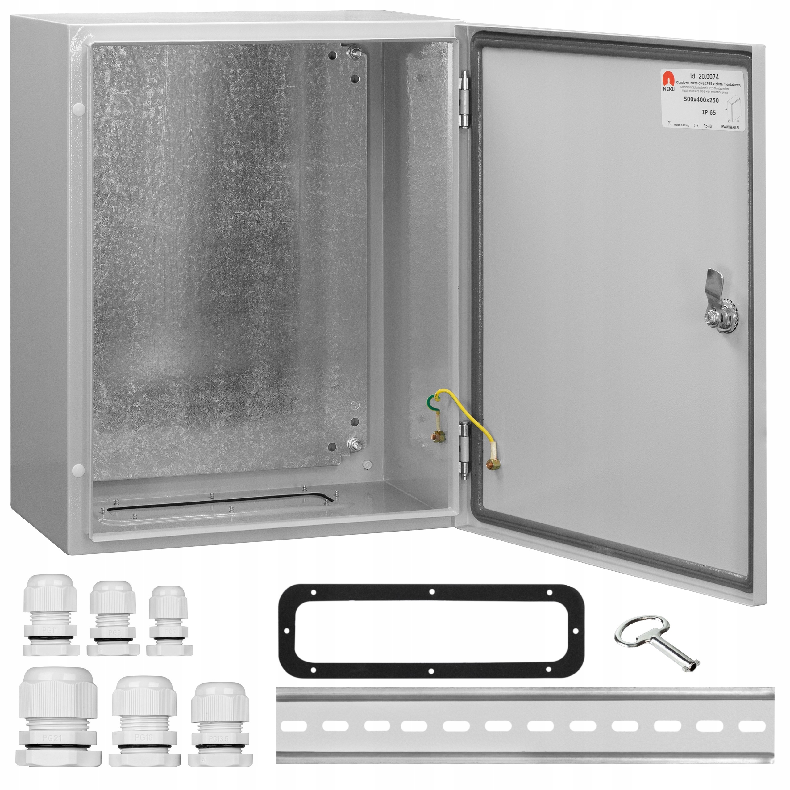 Obudowa Hermetyczna Skrzynka Elektryczna Rozdzielnica 500x400x250mm IP65