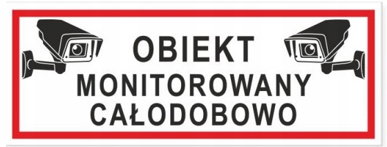 

Naklejka Zewnętrzna 21x8cm Obiekt Monitorowany