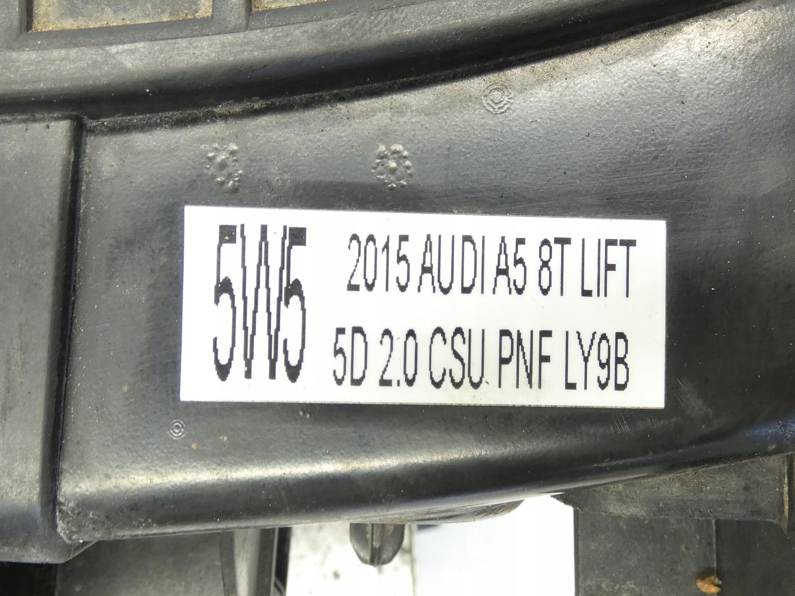 KPL support panel for radiators pillar iron sider AUDI A5 8T LIFT 2.0 TDI