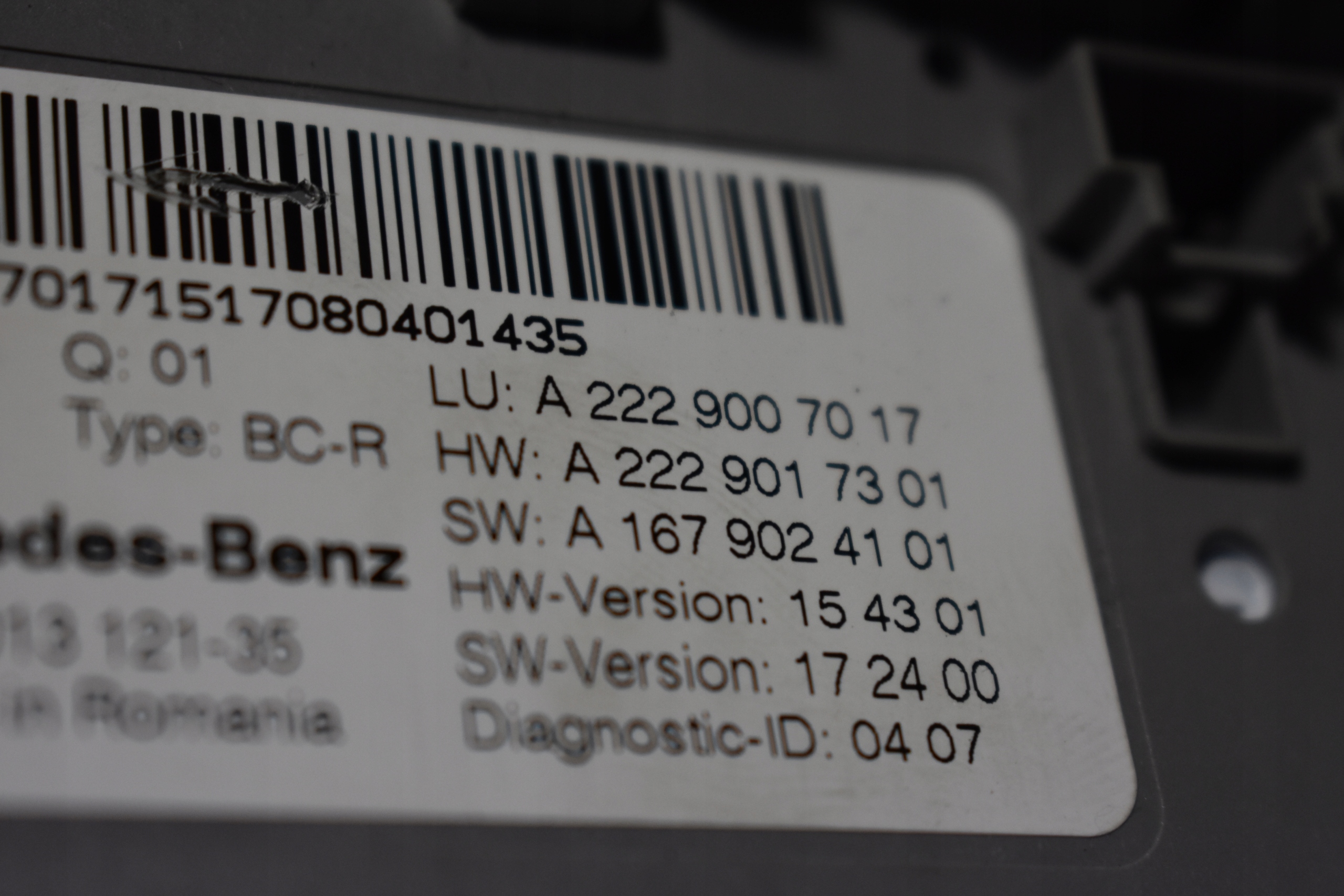 IDEALNY comfort control unit MERCEDES W217 1