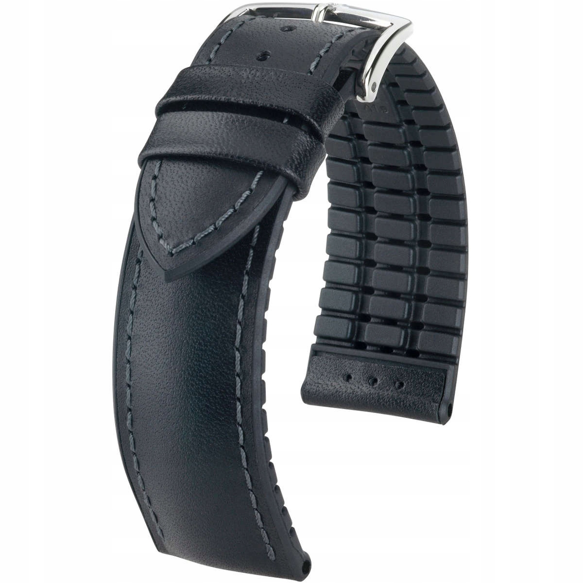 Černý kožený opasek 18 mm Hirsch James 0925002050-2-18 (L)