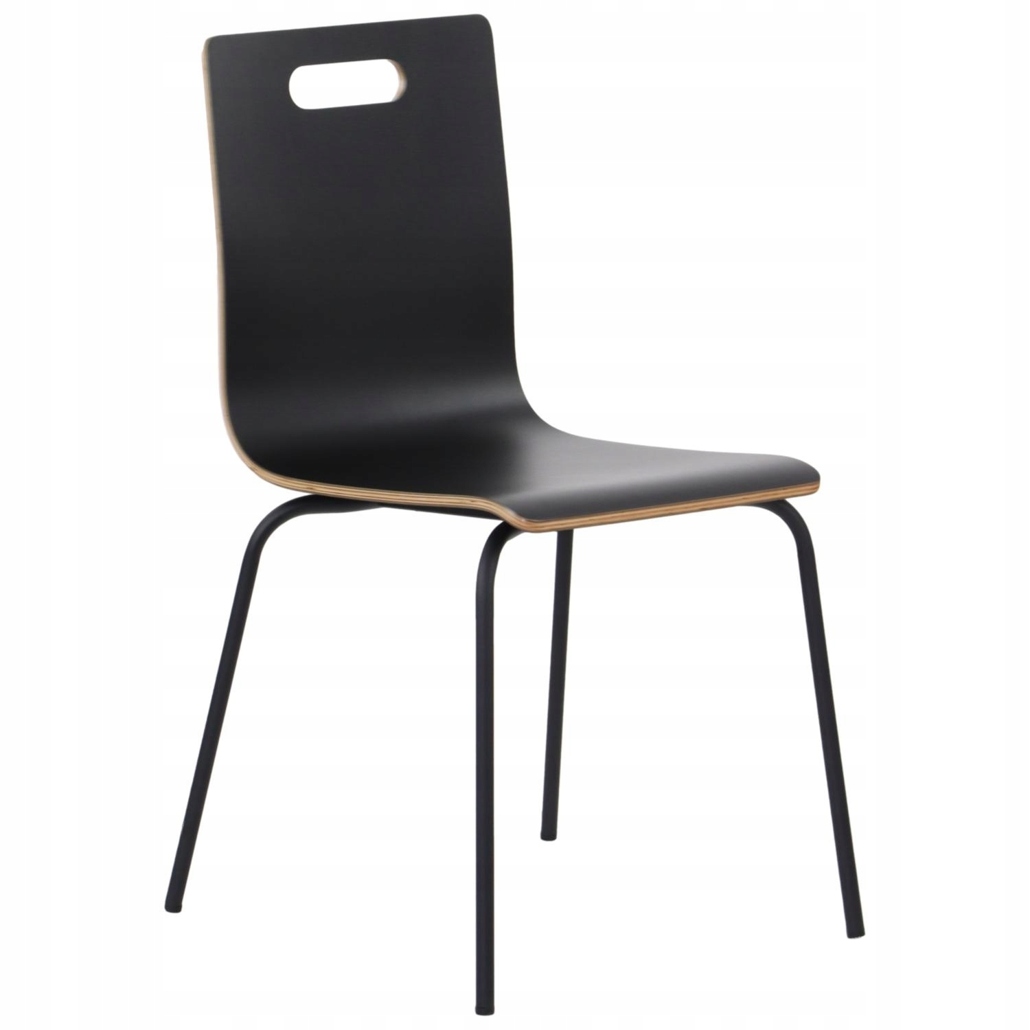 Laminovaná stolička z preglejky Werdi A čierna/čierna