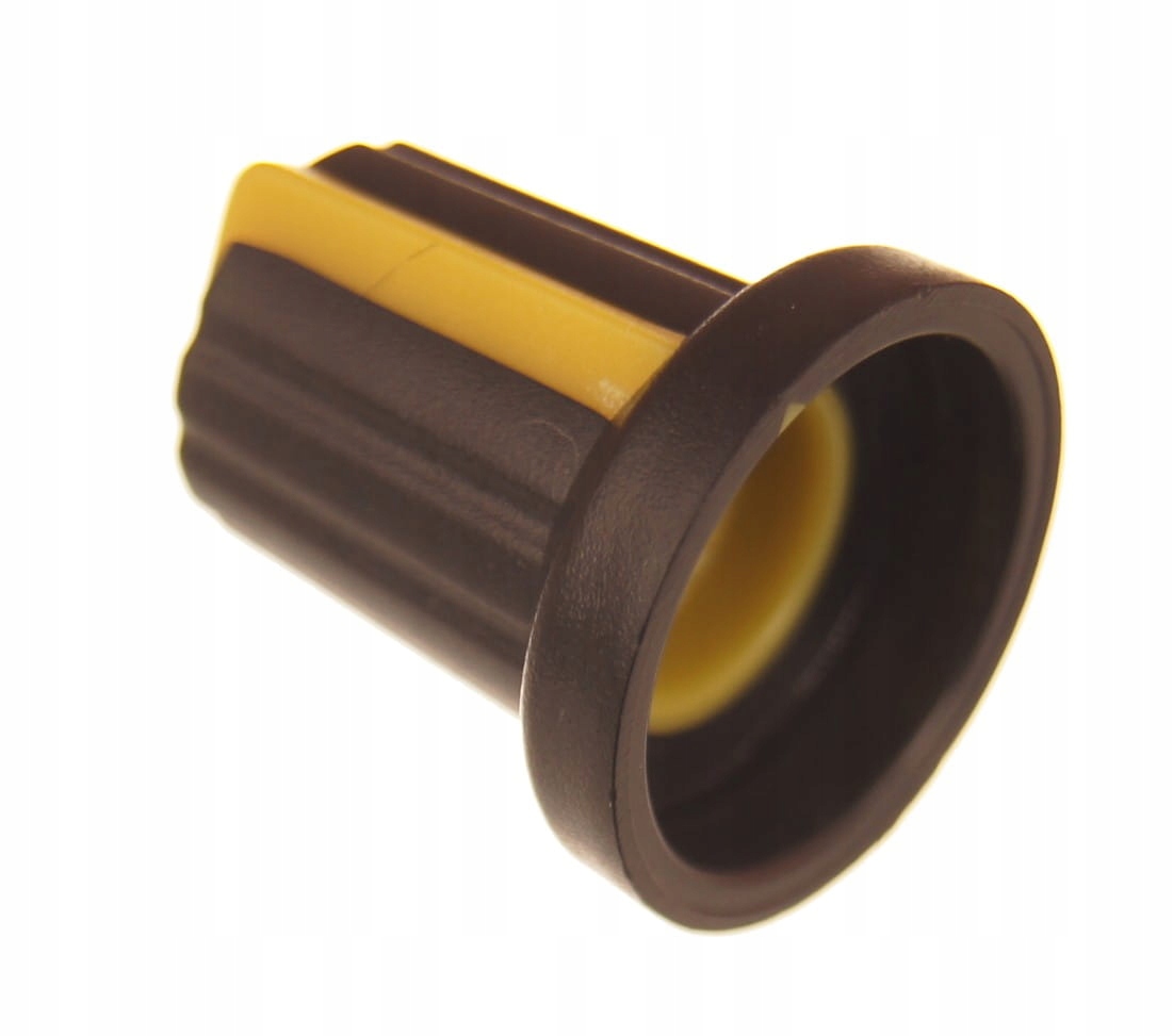 

Pokrętło na potencjometr 6x15x17mm czarno-żółte