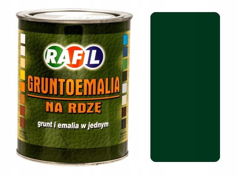 

Gruntoemalia na rdzę Rafil 0,8L zielona m. RAL6005
