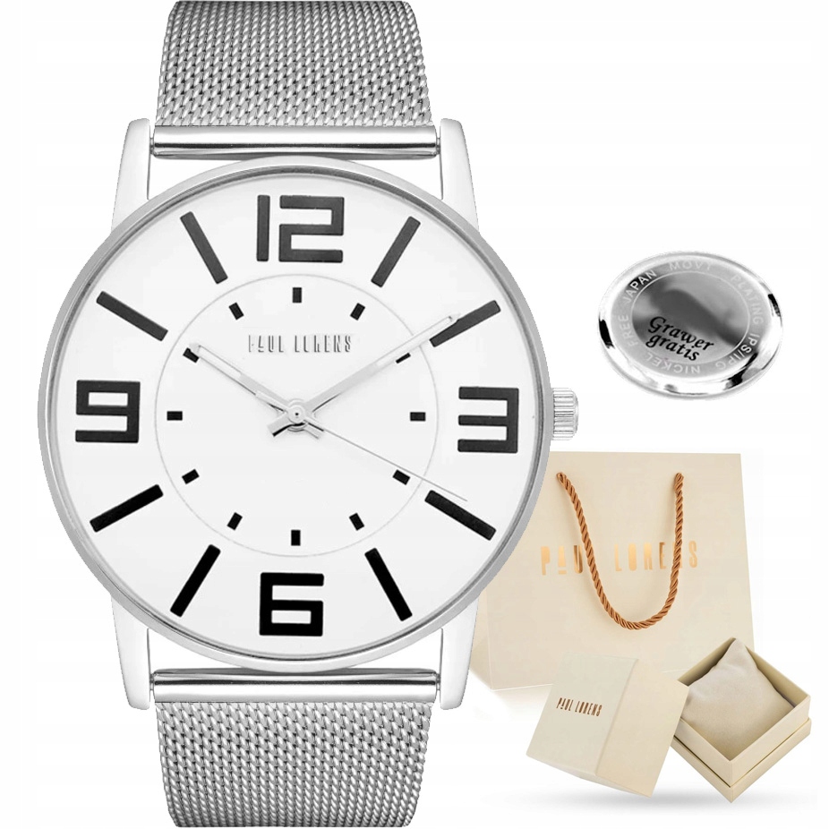 Velké dámské hodinky Paul Lorens Debby dobře čitelný ciferník s číslicemi Gravírování