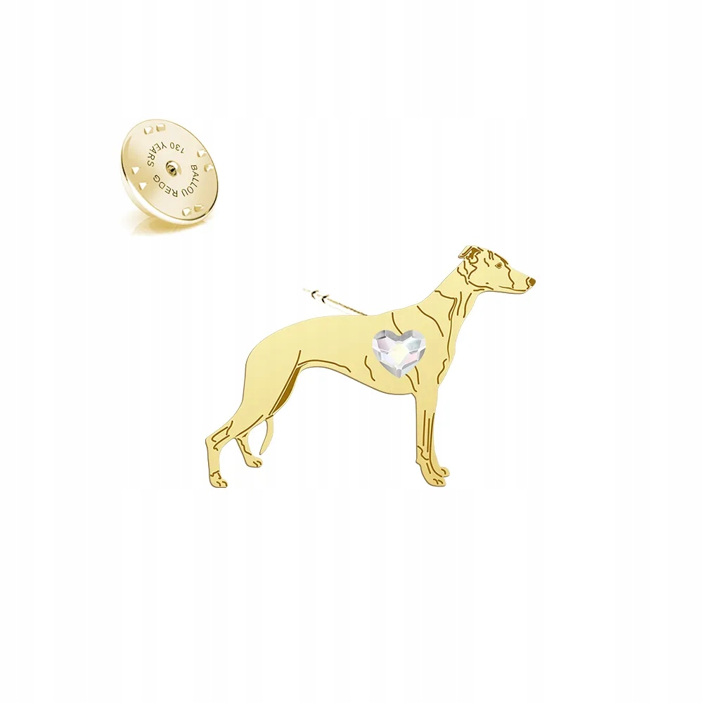 Odznak se psem Whippet 925 Šperky Dárek Žena Dedikace Bonus