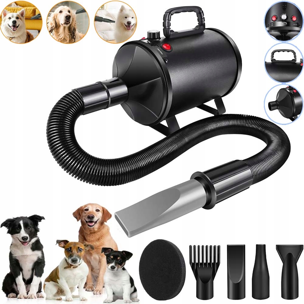Suszarka Do Włosów Dla Zwierząt 2800 W Dla Psów Dmuchawa Bardzo Cicha