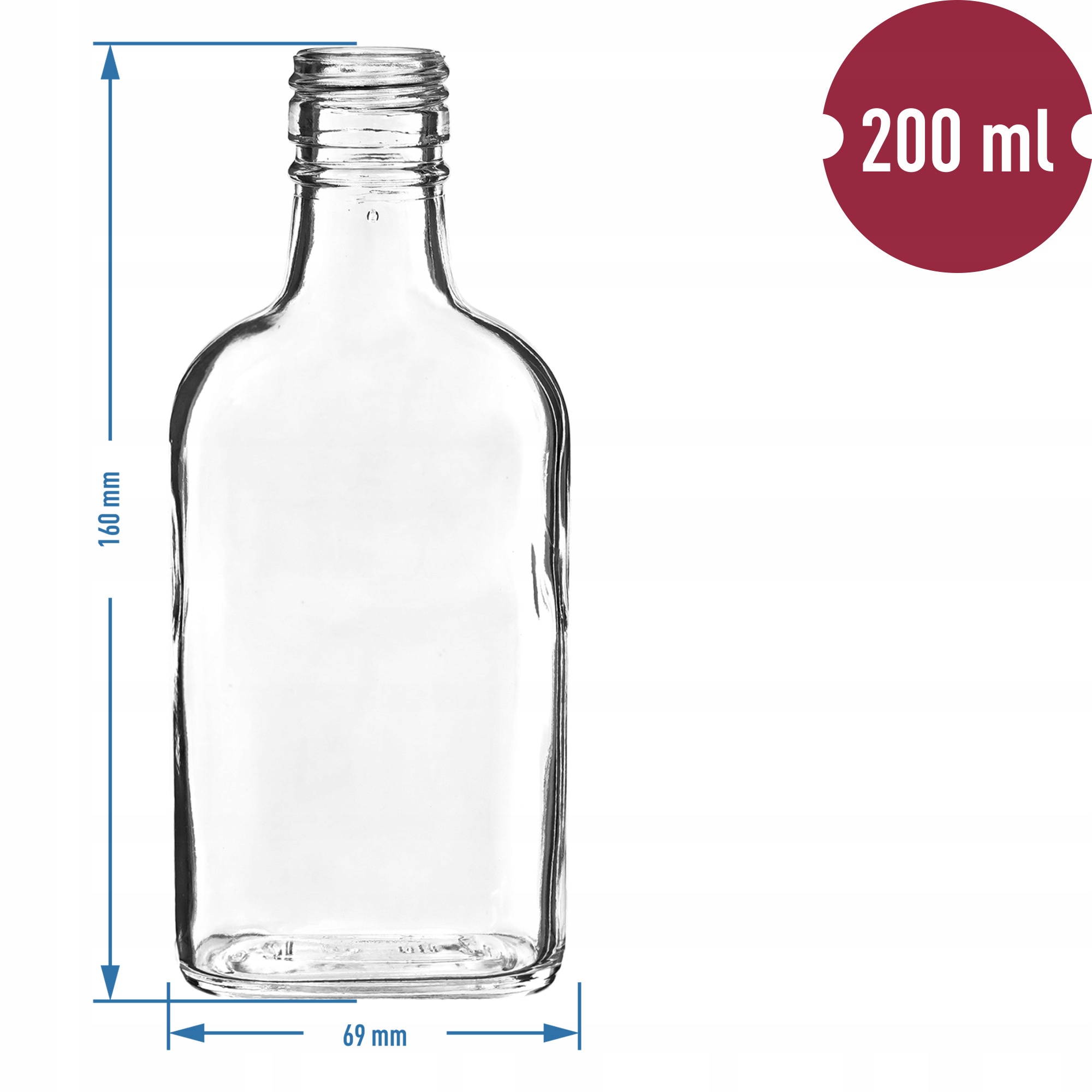 butelka piersiówka  200ml na wódkę 10szt. | 631410 — 8