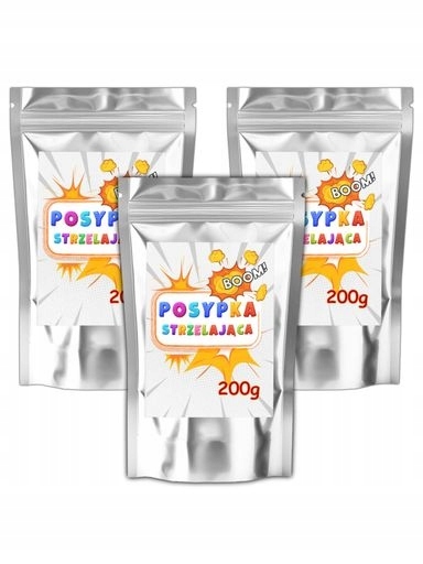 Levně Cukr Střílející barevná Posypka Střílející sada 3x200g