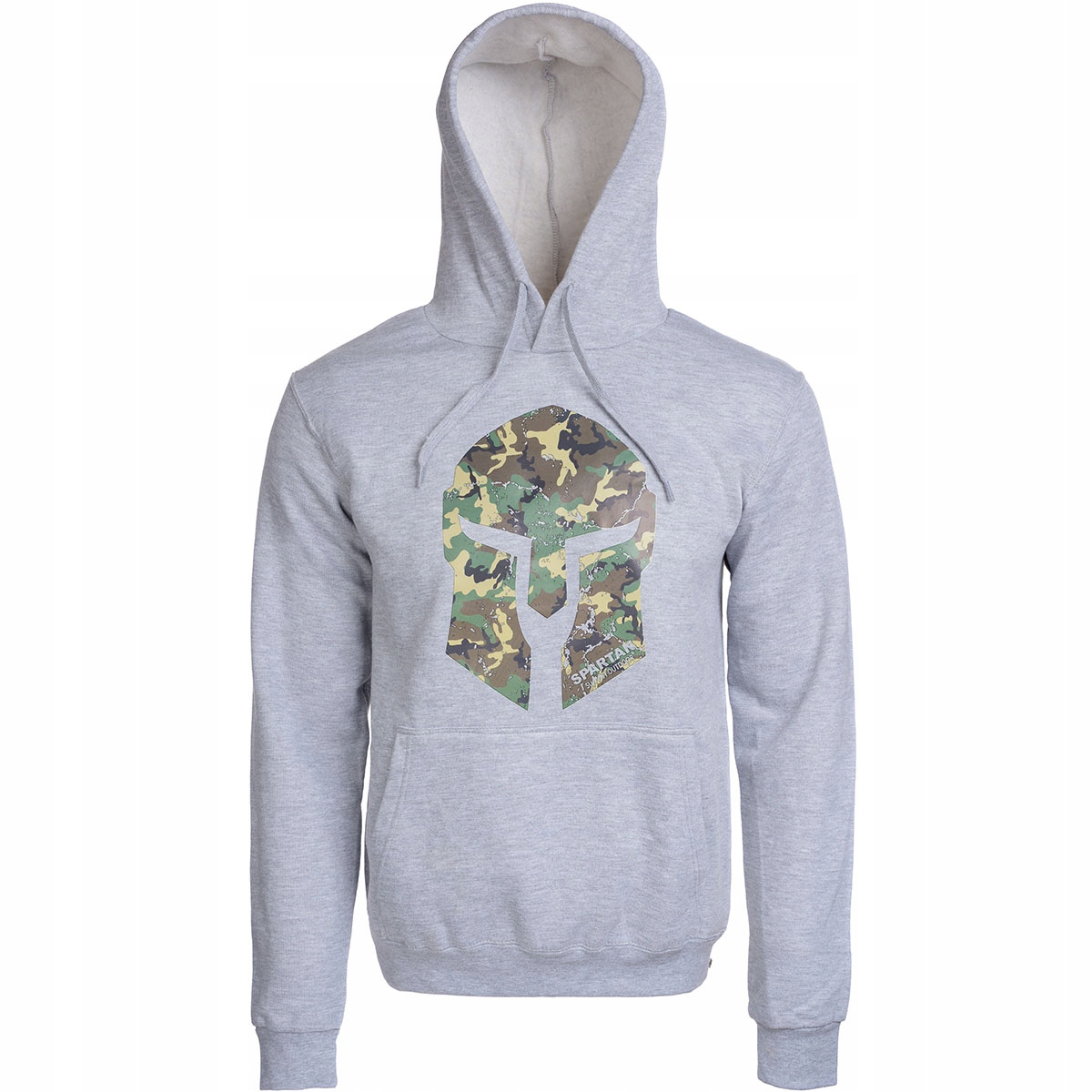 mikina s kapucí Bavlněná Sportovní Summit s potiskem Spartan Šedá M