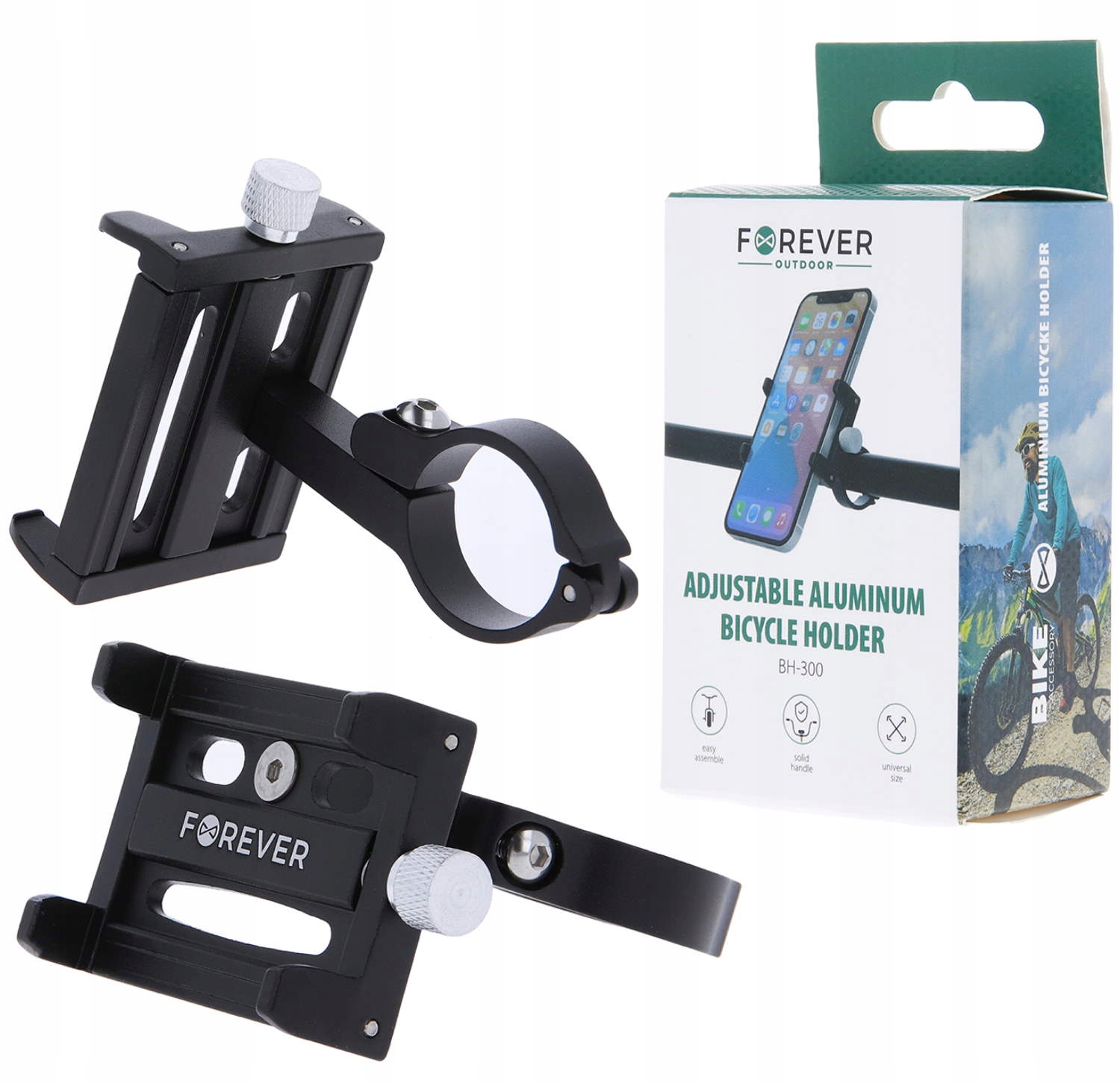 Rowerowy metalowy uchwyt na telefon na kierownicę