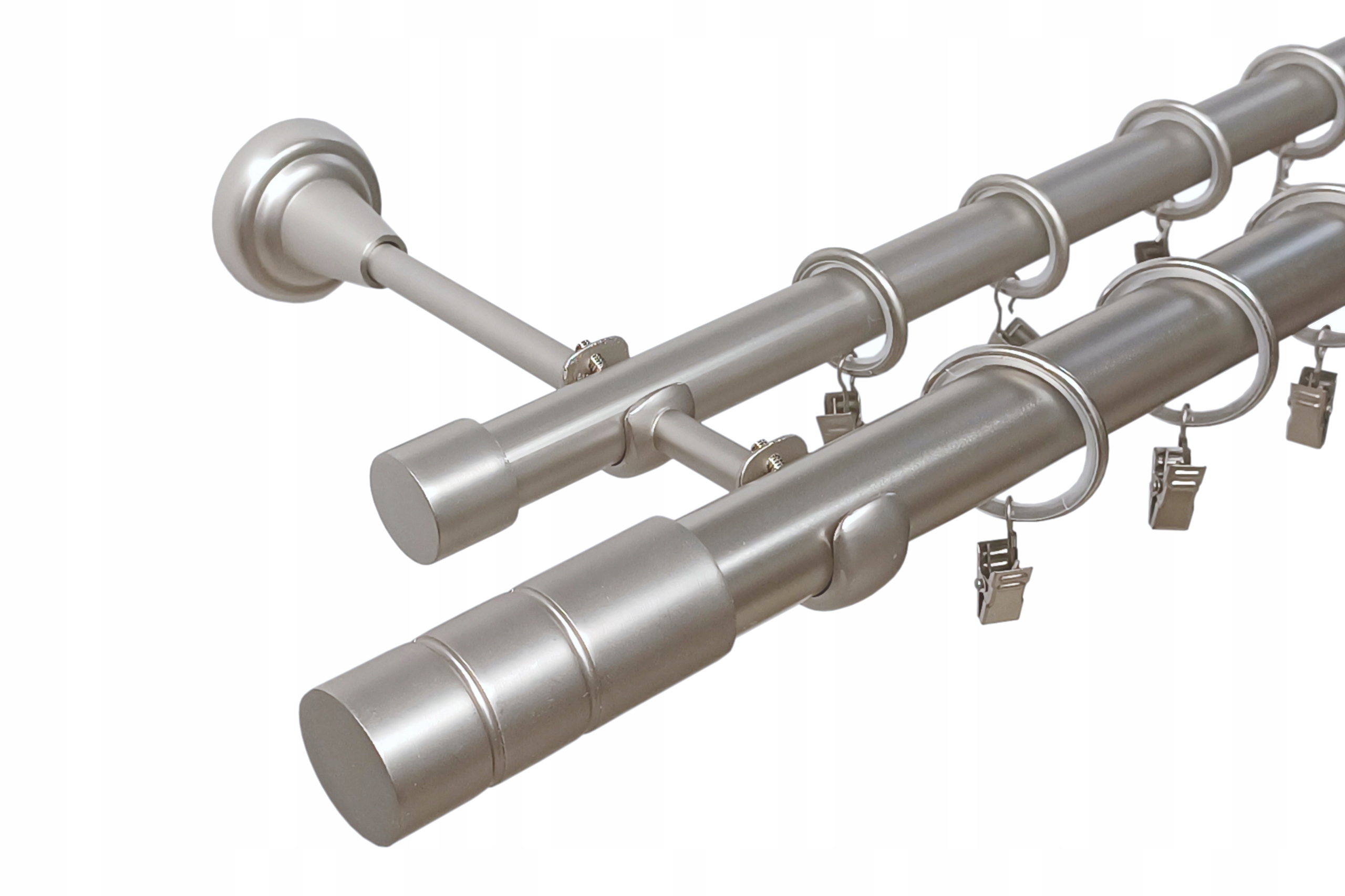 Garnýž Dvojitá Kovový barva satén mix hrotů 25+19 mm 200 cm