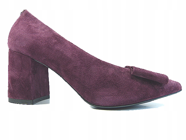 bordové dámské kožené lodičky na špici Sala 37