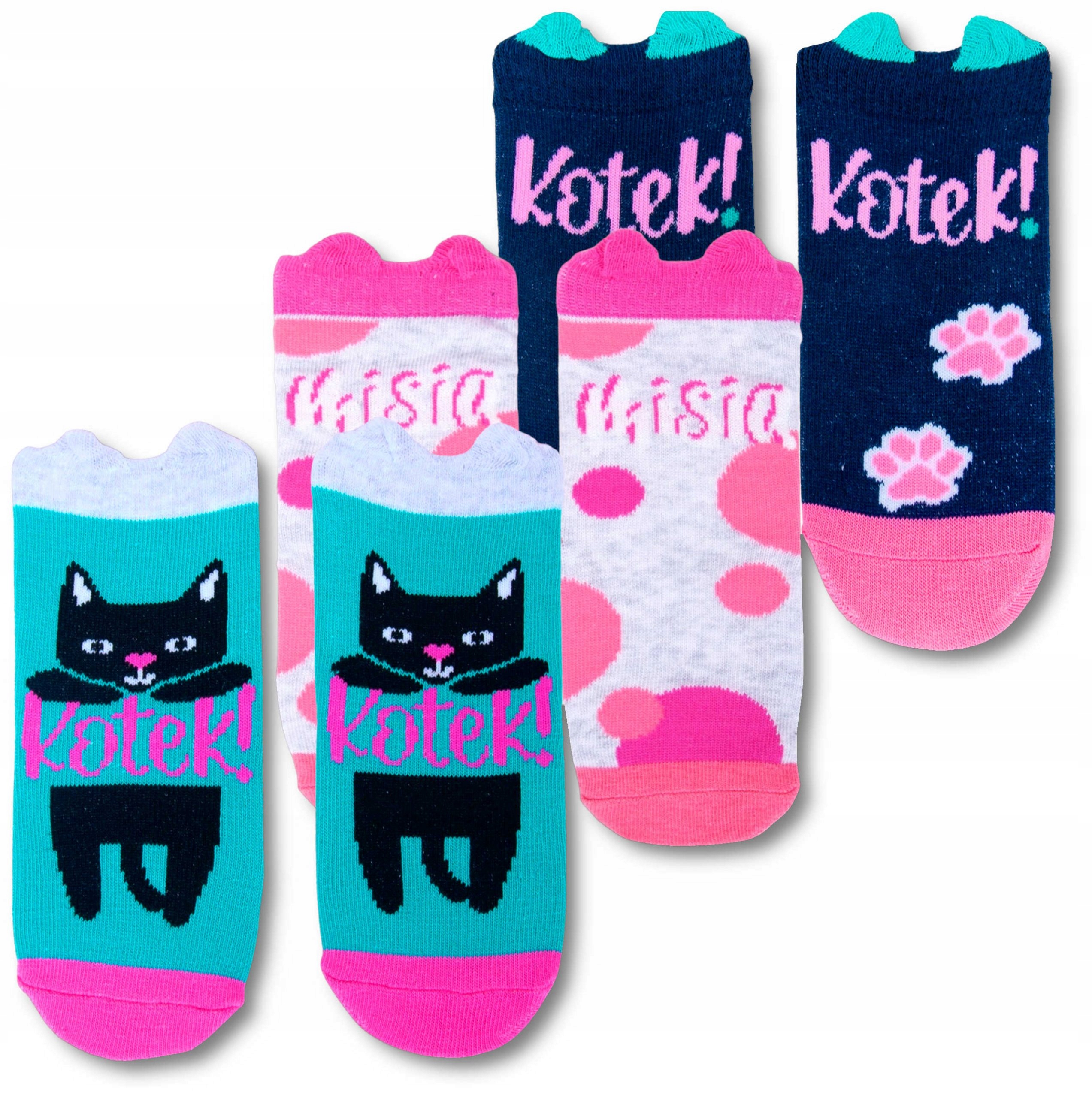 3-PAK skarpetki 20-22 niemowlęce Z USZAMI, 80 86