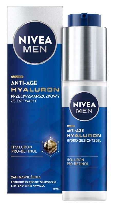 Nivea Men Hyaluron Proti Vráskám Gel Na Obličej 50 ml