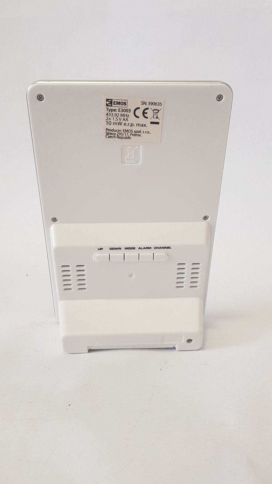 Stacja pogodowa EMOS E3003 bez sensora, Zasilanie bateryjne