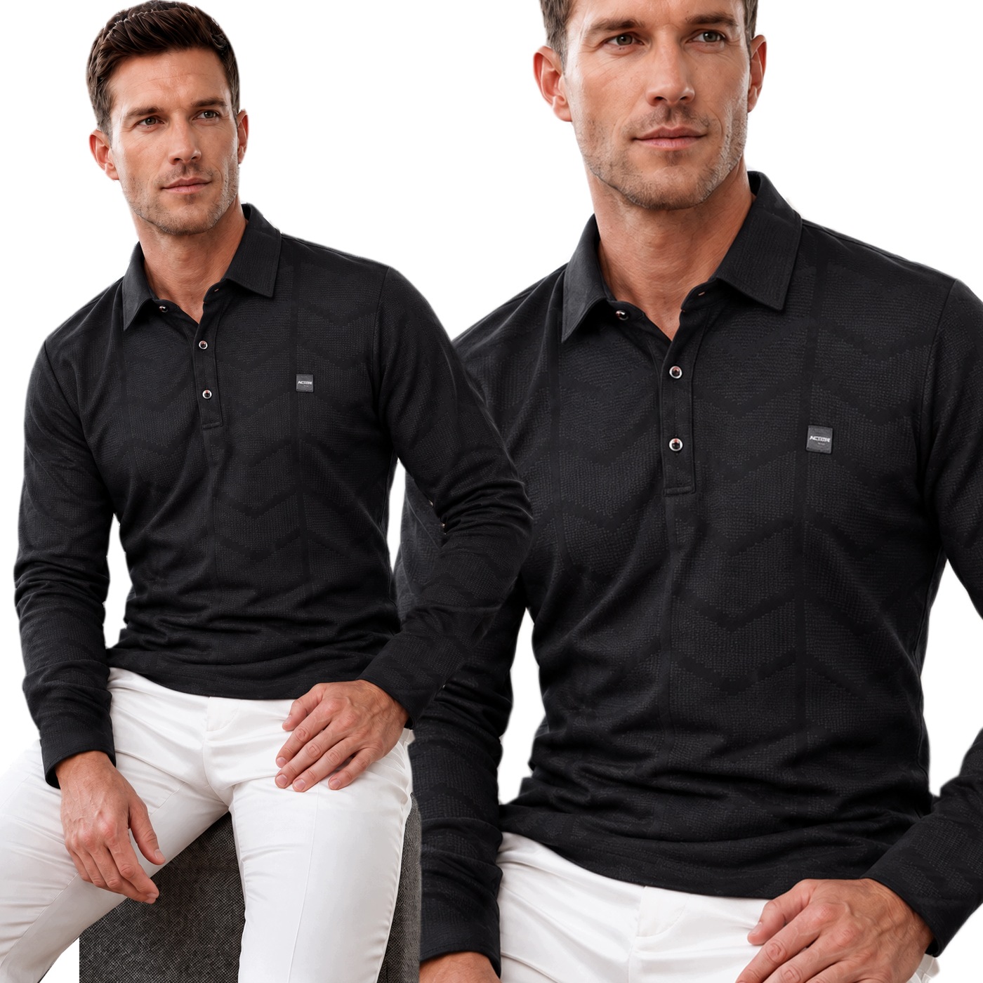 Svetr Mikina Longsleeve Polo Mikina Mondo Exclusive Casual