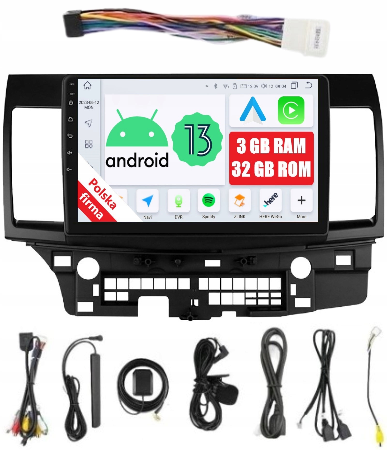 Rádio 2DIN Navigace Android Mitsubishi Lancer 9 IX 3/32 Gb Dsp Carplay Lte