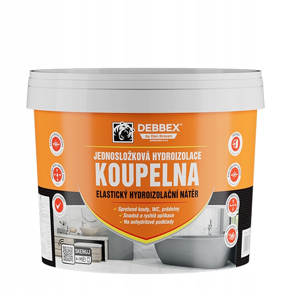 Jednozložková hydroizolácia Kúpeľňa 13 kg vedierko medovo hnedá