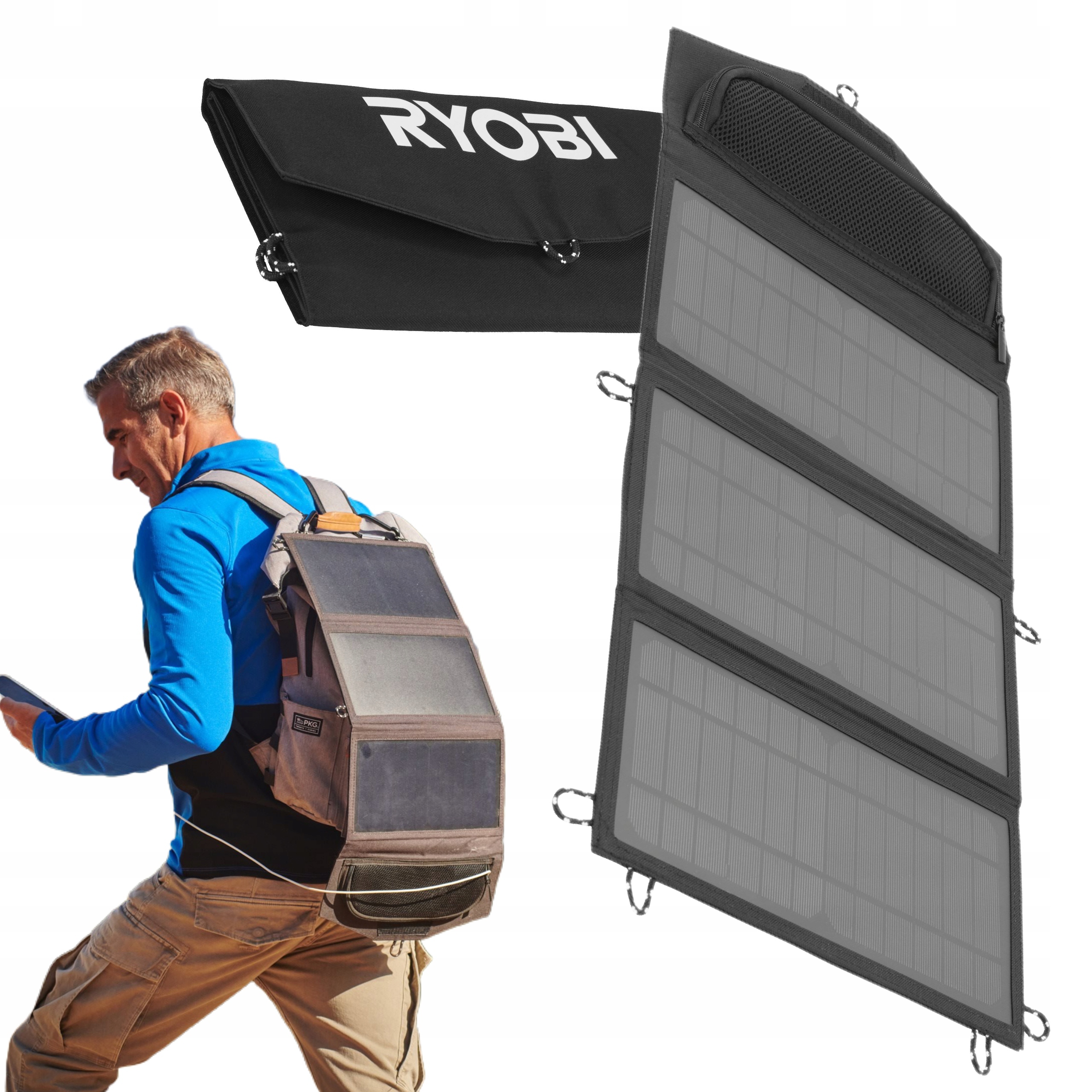Ryobi Solárny Panel 21W Batohový 2xUSB-A RYSP21A