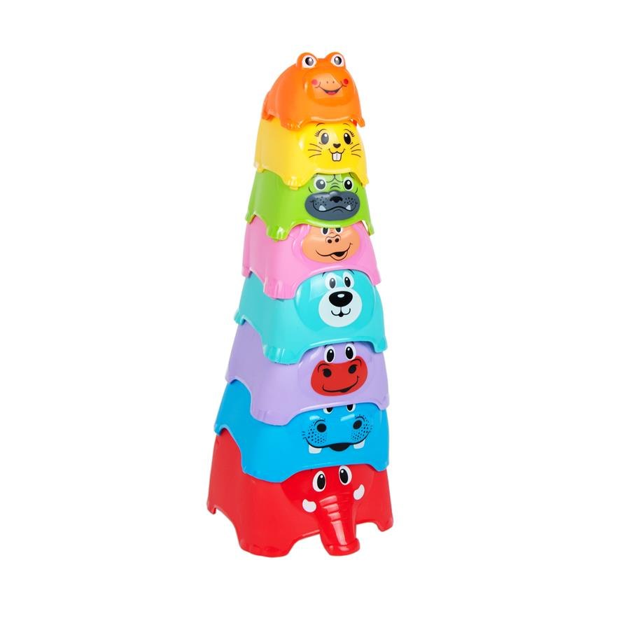 ZABAWKA DLA MALUSZKA KOLOROWE KUBECZKI DO UKŁADANIA UKŁADANKA LOGICZNA Bohater brak