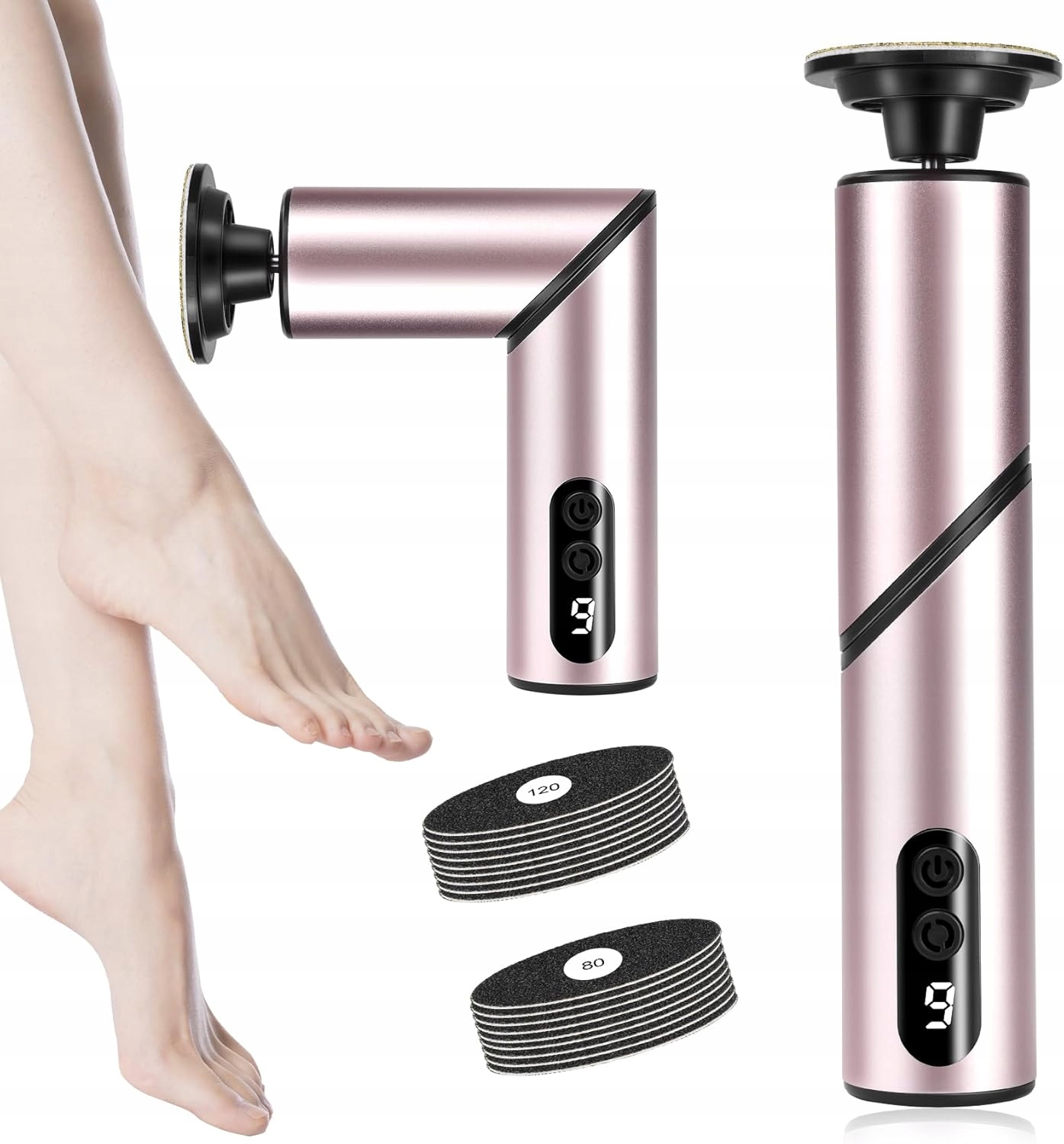 Pilník Na Nohy, bezdrátové struhadlo, bruska, 20 hlavic