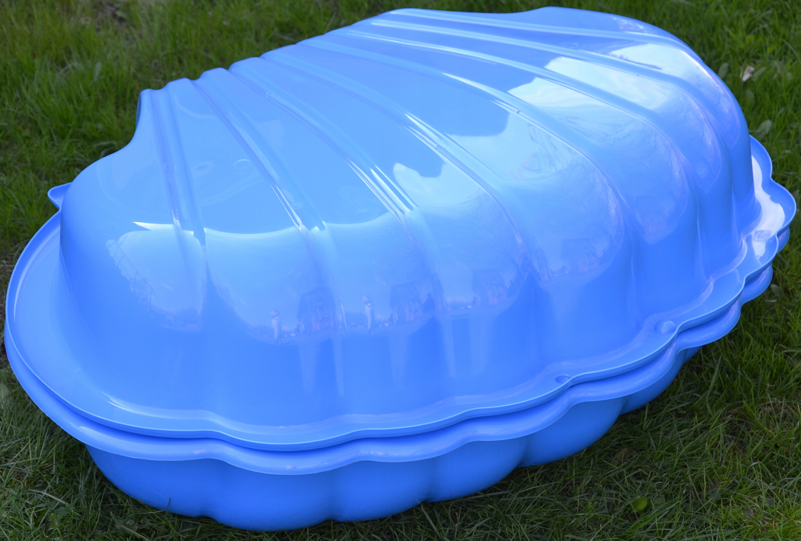 Piaskownica basen MUSZELKA 2w1 zamykana 2 części Wysokość produktu 25 cm