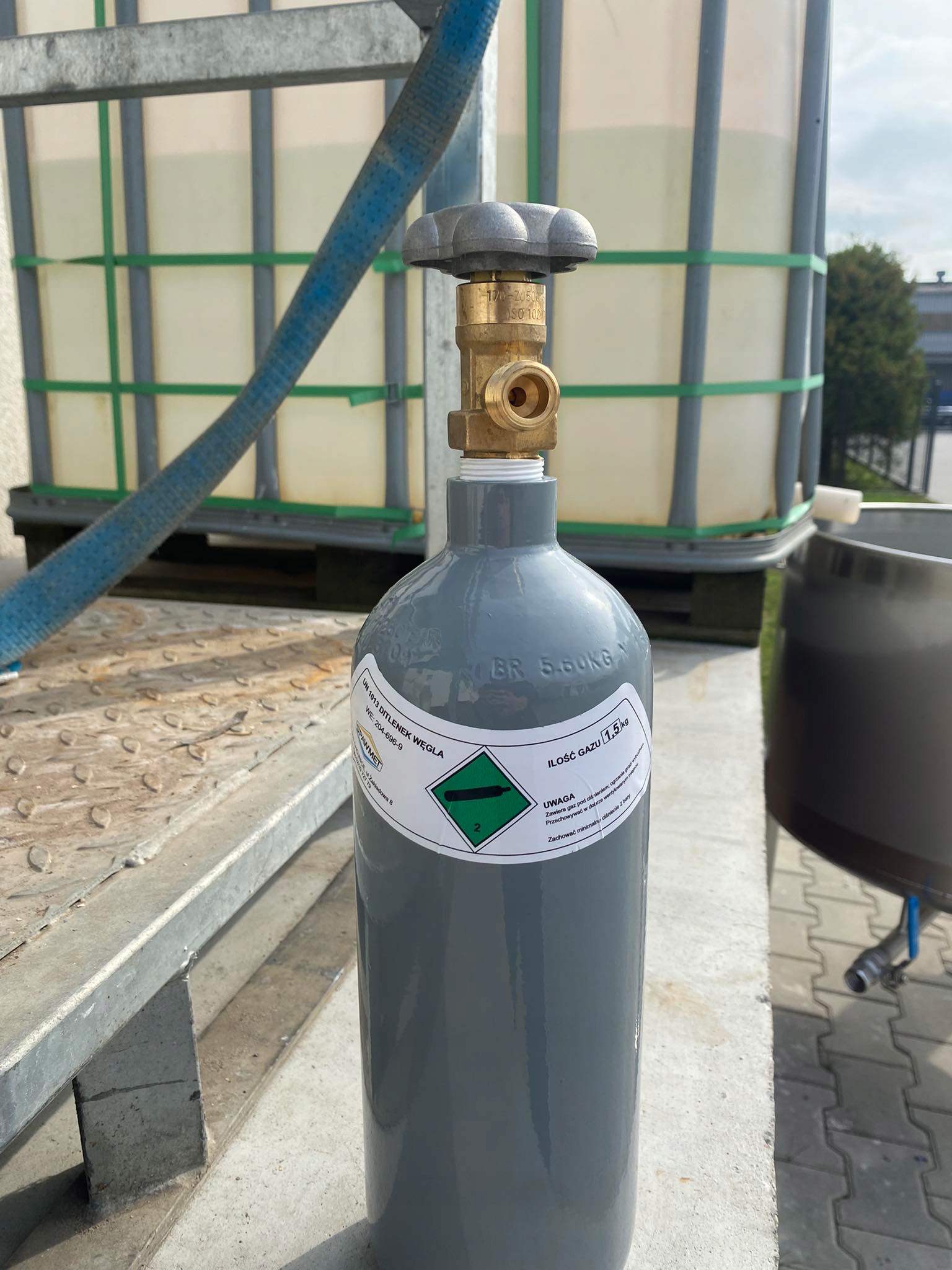 Pełna Butla CO2 Dwutlenek Węgla Spożywczy 2l Marka Damtry