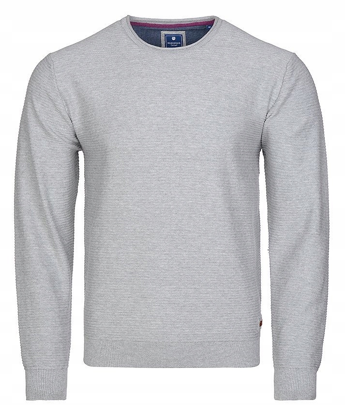 Sweter męski Redmond z okrągłym dekoltem prążki Marka Redmond
